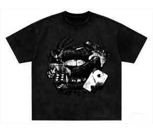 Camisetas Oversize de Verano para Hombre, Estilo Urbano, Personalizadas con Estampado Gráfico de Gran Peso y Perforación en Caliente, Camiseta de Primera Calidad para Hombre - Product Image 5