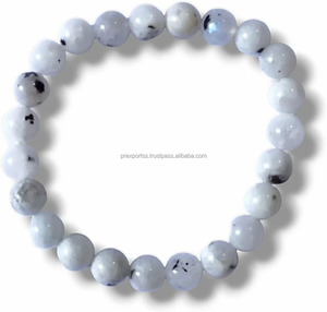 European American Natural Moon Stone Bracelet 8mm Elastic Handmade Trendy Jewelry To Give Mental Clarity & Removes Failures - Product Image 3