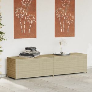 Mix Beige 123.9 Gal in Rattan contenitore da giardino elegante soluzione di stoccaggio per esterni - Product Image 1