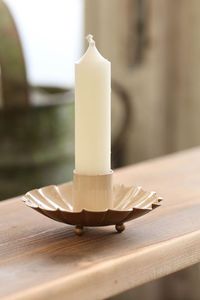 <b>Black</b> <b>Candlestick</b> Holder Classic Design Home Decoration Metal Candle Holder with White Candle on Table - Product Image 4
