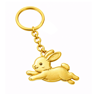 Lindo llavero de metal de aleación de zinc con diseño de conejo en esmalte de color, regalo personalizado de diseño. - Product Image 6