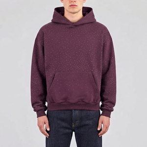 High Quality Thick Cotton Pullover <b>Rhinestone</b> Hoodie For Boys Best Design <b>Rhinestone</b> <b>Hoodies</b> with Full Sleeves - Product Image 1