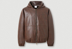 Chaqueta Casual con Doble Cremallera, Gruesa, 100% Poliéster, Holgada, de Cuero Sintético de Alta Calidad - Product Image 2