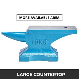 Yunque de hierro fundido de 22 libras con un solo cuerno, yunque robusto con cuerno para herramientas de forja de herrero, equipo negro en venta - Product Image 6