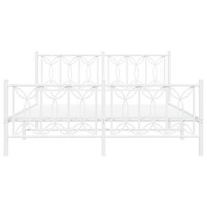 โครงเตียงเหล็กสีขาวขนาดคิงไซส์ ดีไซน์ทันสมัยรูปทรงสี่เหลี่ยมผืนผ้า ประเภทสินค้าเตียงโลหะ - Product Image 4