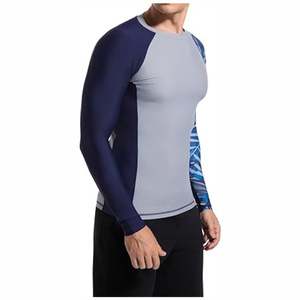 Rashguard de compression sur mesure pour hommes, manches courtes ou longues, une pièce, pour Jiu Jitsu, natation, MMA, T-shirt d'été pour hommes, OEM - Product Image 4