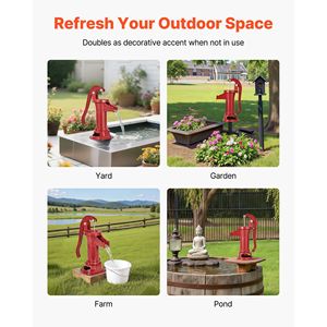 Pompa d'Acqua Manuale Antica in Ghisa, Sollevamento Massimo 25 Piedi, Connessione NPT 1-1/4, Facile Installazione - Product Image 5