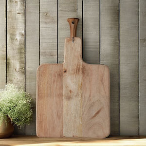Vente en gros d'ustensiles de cuisine Minimal Paddle Dernier design Forme carrée Bois de manguier Planche à découper artisanale Fromage Blocs à découper - Product Image 2
