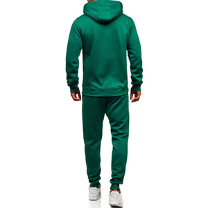 Survêtement de jogging respirant de qualité pour hommes, personnalisable OEM, tenue d'entraînement hivernale décontractée à motif uni avec capuche - Product Image 3