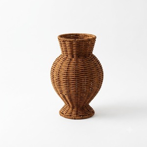 Elegante Florero de Ratán, Cesta de Flores de Mimbre Ecológica, Florero Decorativo Moderno y Rústico para Mesa, para Hogar Estilo Boho y Bodas - Product Image 1
