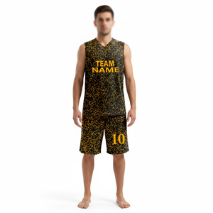 Customized Printed Sports Wear Training Suit Breathable Moisture Wicking Basketball Jersey Basketball Uniform 100% Polyester - Product Image 2