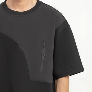 Camiseta de Hombre de Seda/Algodón con Cierre en el Pecho, Personalizada, Nueva Colección, Cuello Redondo, Manga Corta, Corte Regular, Tallas Grandes - Product Image 5