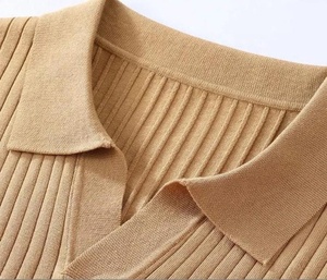 Nouveau Polo Homme Personnalisé Blanc d'été en Coton Soie Glacée Anti-boulochage, Col Boutonné, Motif Uni Teint en Fil - Product Image 2