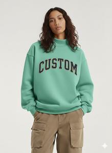 Pull-over col roulé pour femme, personnalisé, à manches longues, avec logo frontal, écologique, anti-plis, 100 % coton, prix de gros abordable - Product Image 6