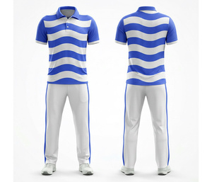 Modern <b>Cricket</b> Uniform Set with Digital Sublimation Print | Men Women Youth <b>Cricket</b> Wears Polo Shirt and Trouser Full Team - Product Image 5