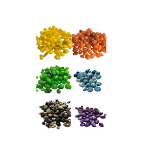 Piedras Decorativas de Ágata Ónix de Alta Calidad, Color Morado/Rosa, Piedras Preciosas al por Mayor, Guijarros, Adornos Curativos para Jardín - Product Image 1