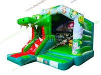 Structure gonflable combinée pour enfants : château sauteur, toboggan aquatique commercial, jeux gonflables, combo toboggan pour enfants