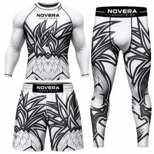 Tenue d'entraînement MMA personnalisée, t-shirt et short, sublimation couleur intégrale, respirant, léger, boxe, BJJ, kickboxing, sports NOVERA - Product Image 4