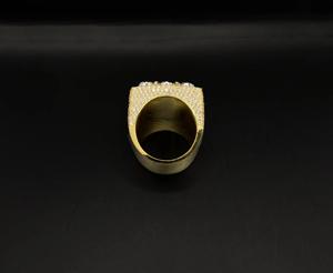 Bague élégante en argent 925 avec moissanite, pierre étincelante, inspirée du hip-hop, bijou unisexe tendance pour les fêtes et les cadeaux - Product Image 1