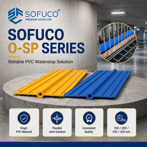วัสดุป้องกันการรั่วซึม Sofuco SF-O250-SP รุ่น O ชนิด SP ทำจาก PVC ขนาด 250 มม. สำหรับจุดต่อขยายสะพาน - Product Image 1