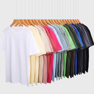 Camiseta de Manga Corta con Cuello Redondo de Algodón Puro de 200g, Precio de Fábrica de Bangladesh y China, Corte Holgado, Uniforme de Trabajo Personalizado, Camiseta Cultural - Product Image 1