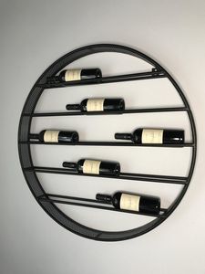 Modern <b>Wall</b> Mounted Metal <b>Wine</b> <b>Rack</b> Storage Shelf Style <b>Wine</b> Bottle Holder for Home And Bar - Product Image 3