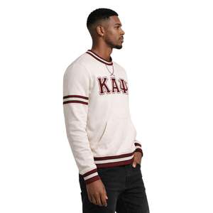 Kappa Alpha Psi Kream Chenille <b>Crewneck</b> True To Size Premium Fleece Embroidered Greek Letter Crest Classic Fraternity Apparel - Product Image 3