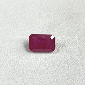 100% Natural <b>Ruby</b> Mozambique Heat Octagon Cut 3.06 Carat Reddish Pink Color July Birthstone for Jewellery Making at Best Price - Product Image 1