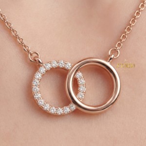 Premium Forever Symbol Diamond Gold Necklace for Women Luxury Engagement Bridal <b>Gift</b> & Anniversary Fashion Pendant Necklace - Product Image 1