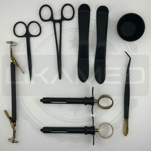 Kit d'instruments de chirurgie dentaire de qualité supérieure, outils en acier inoxydable avec revêtement céramique noir, avec cassette de stérilisation CE ISO - Product Image 5
