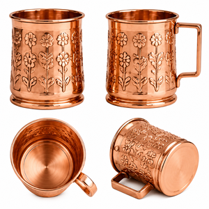 Wholesale <b>Pumpkin</b> Shaped Ribbed Copper <b>Mug</b> Pure Copper Moscow Mule Cocktail Cup with Brass Handle for Halloween On Sale - Product Image 5