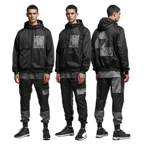 Chaqueta Deportiva Premium para Hombre, de Nailon, Cortavientos, con Estampado Shadow Storm, Bordado Intenso, Ligera, para Deportes al Aire Libre - Product Image 3