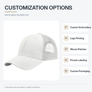 Gorra Trucker Unisex de 6 Paneles con Frente de Espuma, Parte Trasera de Malla, Visera Plana, Ajustable, Logotipo Bordado Deportivo Personalizado, MOQ Bajo - Product Image 3