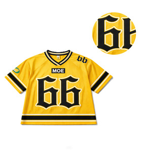 เสื้อฟุตบอลอเมริกันคอวี ผ้าตาข่ายโพลีเอสเตอร์ สกรีนโลโก้ทีมตามสั่ง แขนเสื้อลายทาง แขนสั้น บริการผลิตจำนวนมาก - Product Image 2