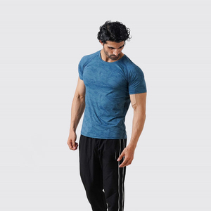 T-shirt de sport pour homme à manches courtes, séchage rapide, anti-transpiration, col rond, pour la course à pied, l'entraînement et la gym - Product Image 1