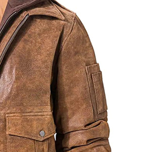 Leather <b>Jacket</b> Modern Casual Leather Bomber <b>Jacket</b> High Quality Fashion Apparel Manufacturer Wholesale Export - Product Image 3