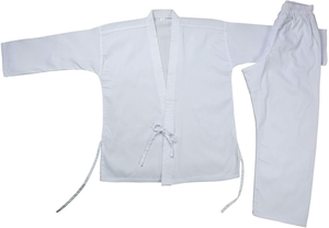 Uniforme de Karate Blanco para Niños, Ropa de Artes Marciales de Algodón, Corte Regular, Ropa de Práctica de Karate Resistente para Niños, Disponible en Stock - Product Image 4