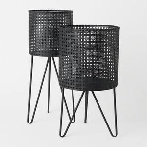 Pot de fleurs géométrique en métal de luxe avec support en fer pour la décoration de plantes d'intérieur dans une maison moderne et un jardin - Product Image 5