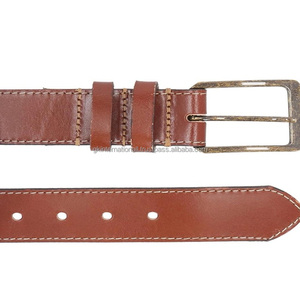 Cinturón Casual de Cuero Vacuno de Grano Completo para Hombre, Hecho a Mano con Acabado de Alta Calidad, Hebilla de Latón con Pasador de Aleación, Cinturón Casual de Negocios Unisex - Product Image 6
