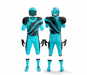 Ensemble de maillots de football américain personnalisés – Impression du nom et du numéro |   Ensemble de football avec maillot et pantalon |   Polyester respirant - Product Image 4