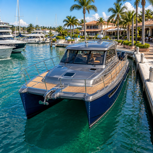 Yacht de sport personnalisé UBI 11M 10 passagers en aluminium avec moteur hors-bord essence 300 CV, 35-40 nœuds, télécommande, ailes de navigation, pour pêche et patrouille - Product Image 1