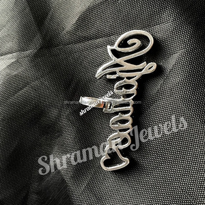 Custom Iced <b>Initial</b> Cursive Heart Charm Pendant Hip Hop Style Rose <b>Gold</b> Plated 925 Silver Moissanite <b>Necklace</b> Prom Parties Gift - Product Image 6