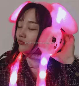 Bandeau lumineux LED avec oreilles de lapin qui bougent, pour fête, bandeau lumineux LED, oreilles de lapin lumineuses, bandeau pour cheveux, fourrure de lapin, protège-oreilles - Product Image 2