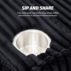 โซฟาผ้ากำมะหยี่ 3 ที่นั่ง รุ่นโมเดิร์น คอมฟอร์ท ที่นั่งลึก พร้อมที่วางแก้วสแตนเลสขัดเงา หมอนตกแต่ง 3 ใบ สำหรับห้องนั่งเล่น - Product Image 6