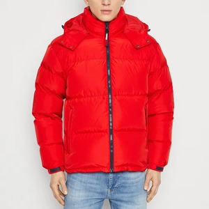 ODM Custom Printed Casual Men's <b>Padded</b> Bubble Puffer <b>Jacket</b> Zipper Closure Hooded Warm Winter Plus Size <b>Waterproof</b> Cotton - Product Image 6