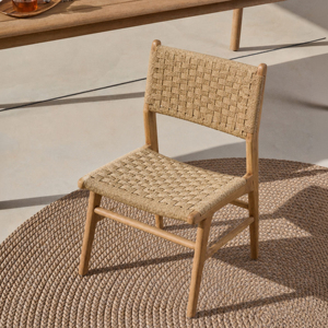 Modernas Sillas de Comedor de Madera de Teca de Indonesia, Impermeables, Sillas para Restaurante, Muebles de Jardín para Exteriores - Product Image 1
