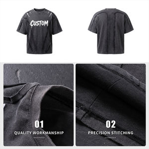 Camiseta Personalizada de Alta Calidad para Hombre, Transpirable, de Algodón/Fibra de Bambú, 280GSM, Corte Amplio y Holgado - Product Image 6