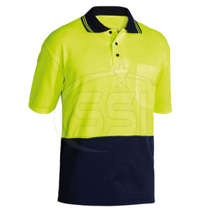 Road Projects Safety Polo Shirt ANSI Class 2 <b>LED</b> Flash Waterproof Breathable Reflective Classic Collar Industrial Apparel - Product Image 2