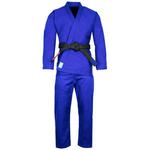 Kimono de Jiu-Jitsu Brésilien et MMA unisexe léger, respirant, séchage rapide, 450 g/m², 100 % coton, bleu, blanc et noir - Product Image 5