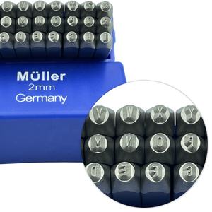 Juego de sellos de acero con letras del alfabeto alemán, 27 unidades, 2mm - Product Image 4